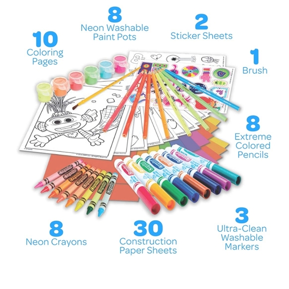 Crayola Trolls World Tour, Neon Create & Color Art - Picture 3 of 3